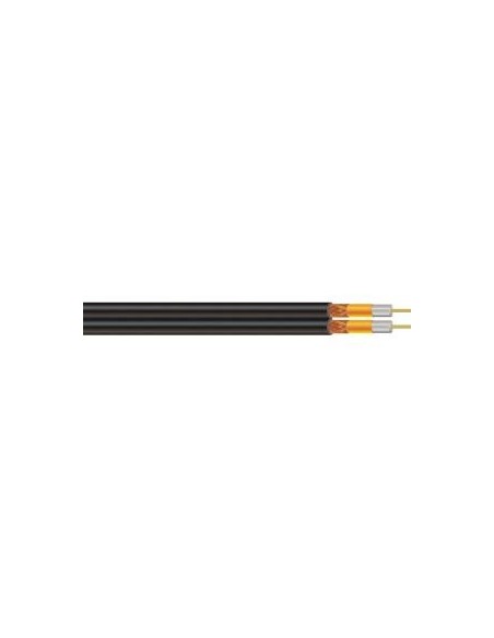 Twin Satellite Cable Black Foam Filled (100m)