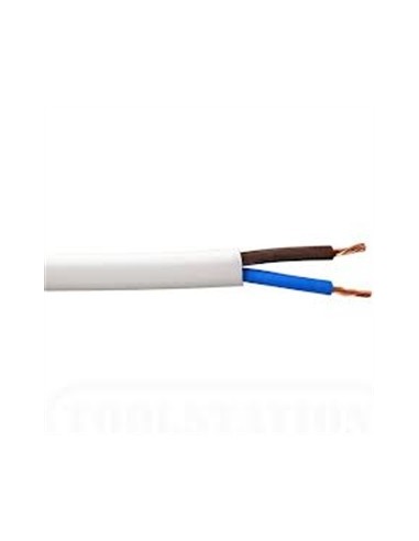 0.5mm 2 Core White PVC Flexible Cable...