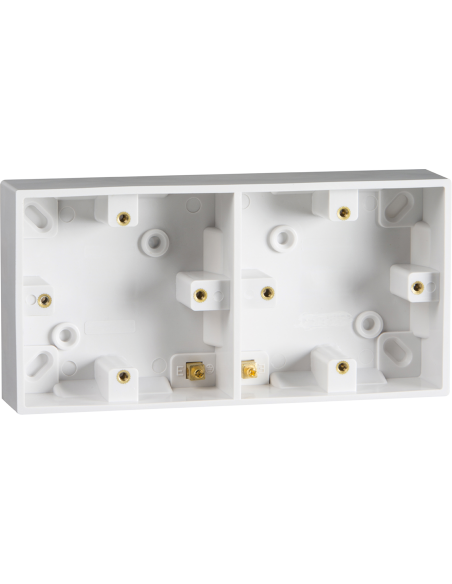 Dual 35mm Surface Box  - White