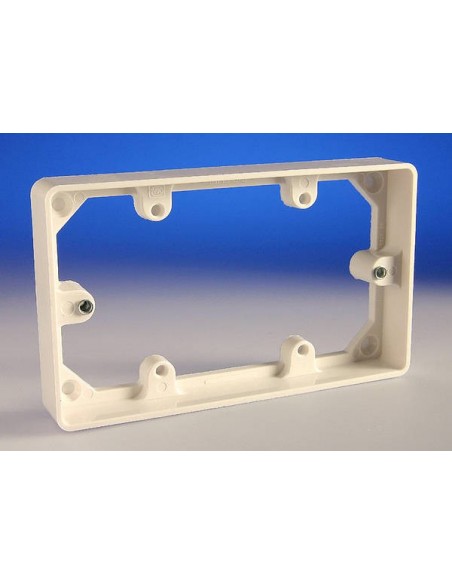 2 Gang 20mm Trunking Mounting Frame 
