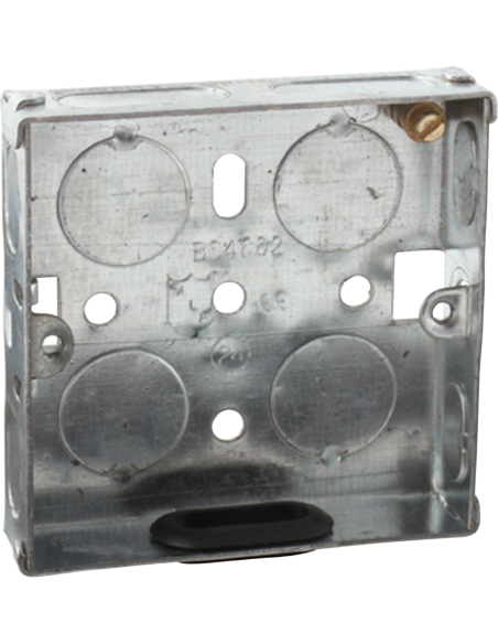 1 Gang 16mm Steel Galvanised KO Box 
