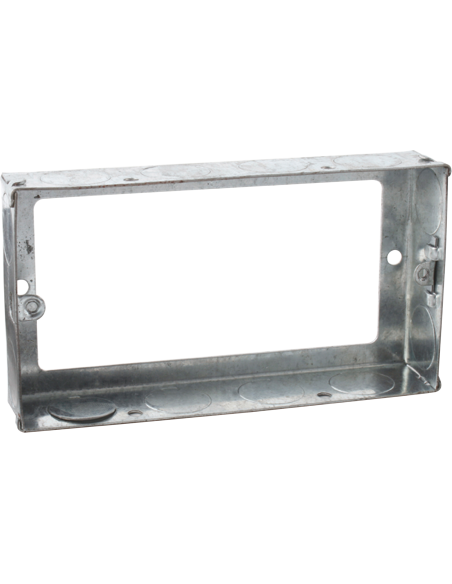 2 Gang 25mm Steel Galvanised Extention Box 