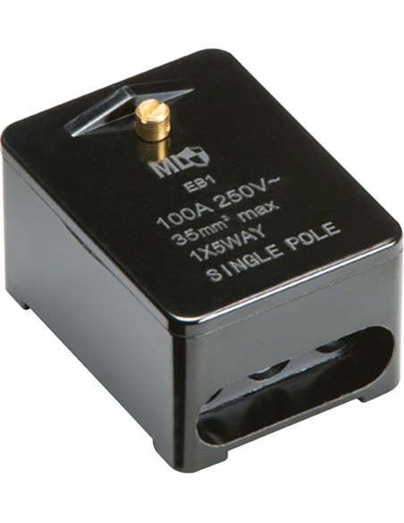 100 Amp 5 Way Single Pole Connector Block