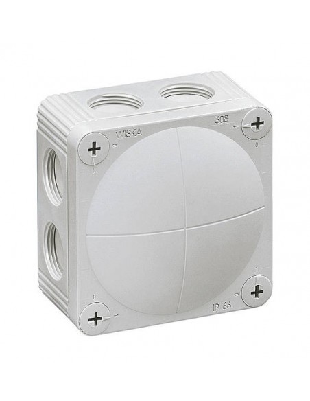 30 Amp Wiska Junction Box 85 x 85 x 51mm - Grey IP66/67