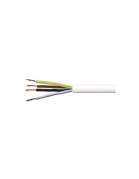 3184Y 1.50mm 4 Core White PVC Flexible Cable (Per Mtr)