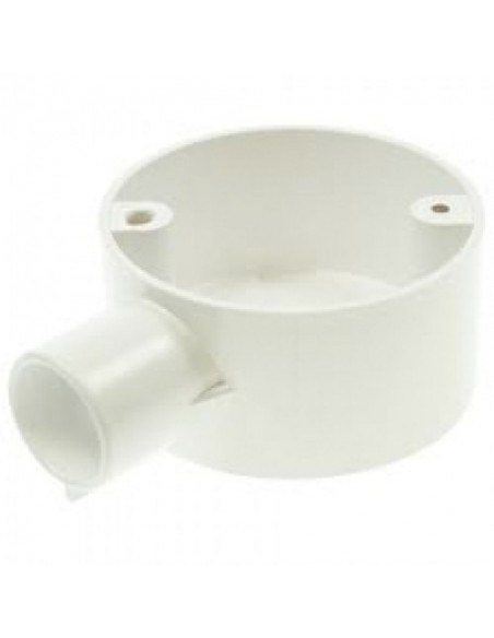 20mm White PVC 1 Way Terminal Conduit Box