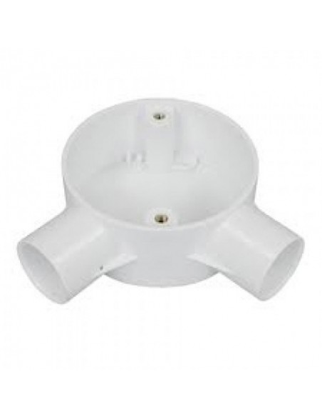 20mm White PVC Angle Conduit Box
