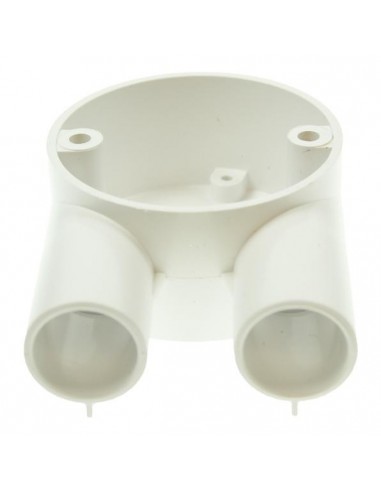 20mm White PVC U Conduit Box