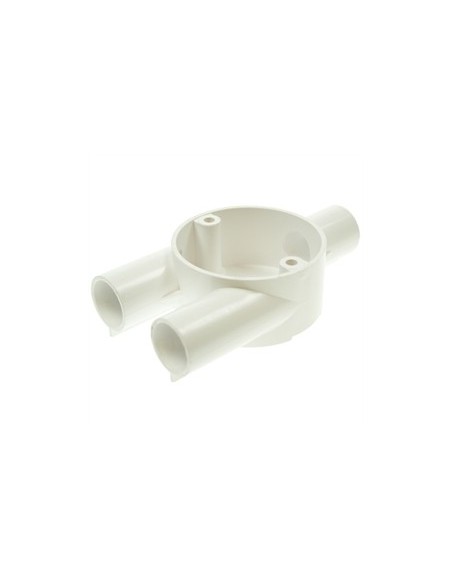 20mm White PVC Y Conduit Box