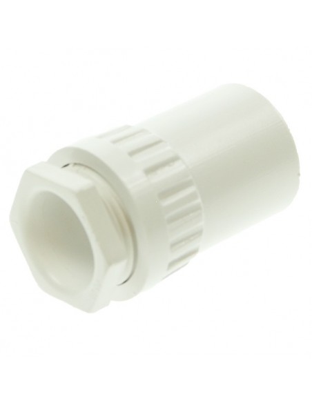 20mm White PVC Female Thread with Male Bushes