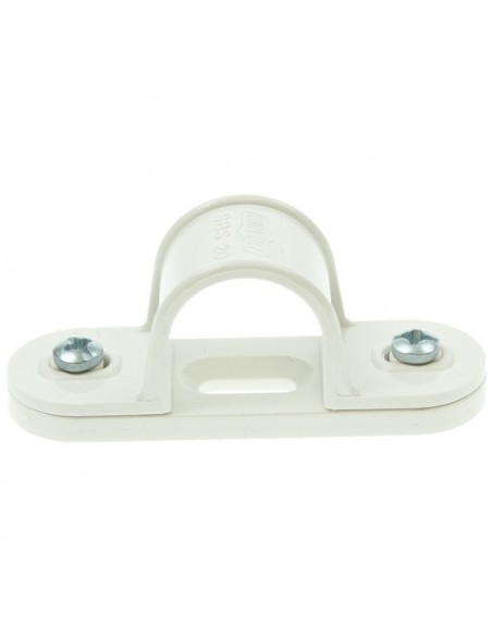 20mm White PVC Spacer Bar Saddle 