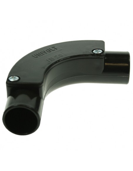 20mm Black PVC Inspection Bend