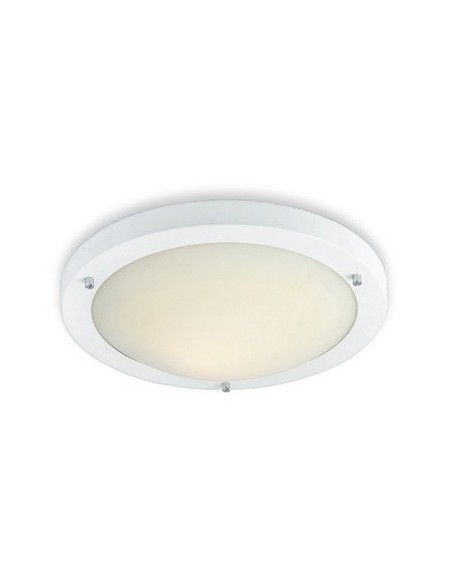 Firstlight 3339WH Rondo Flush Fitting Brushed Steel 2D 16W Lamp