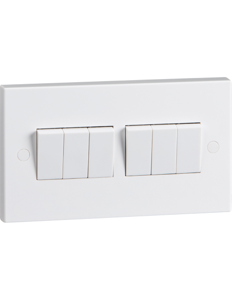 10A 6 Gang 2 Way Switch