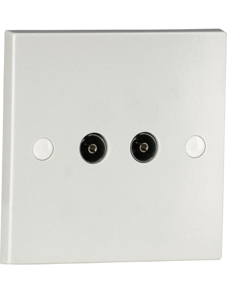 2 Gang Co-Axial Socket