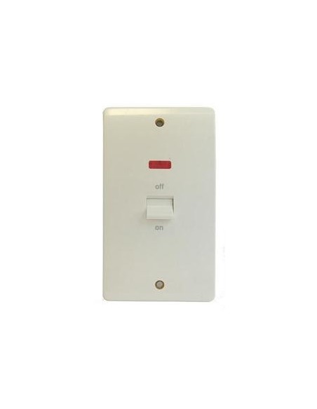 50A Cooker Switch with Neon (Double Plate)